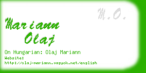 mariann olaj business card